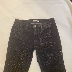 Levi 535 Super Skinny Black Glitter 30x30 Jeans